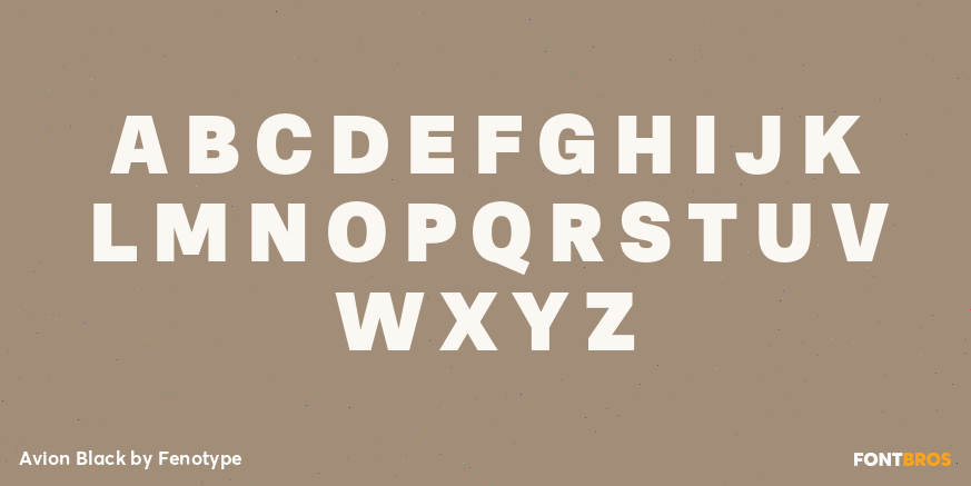 Avion Black Font Poster #2