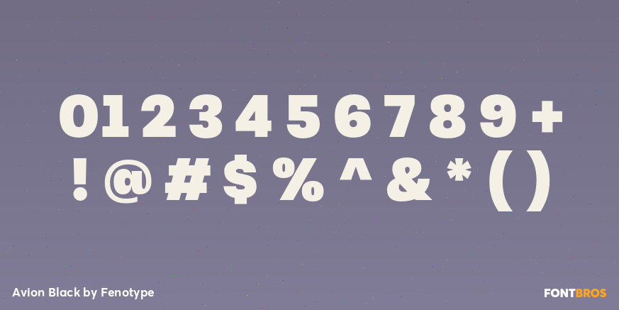 Avion Black Font Poster #4