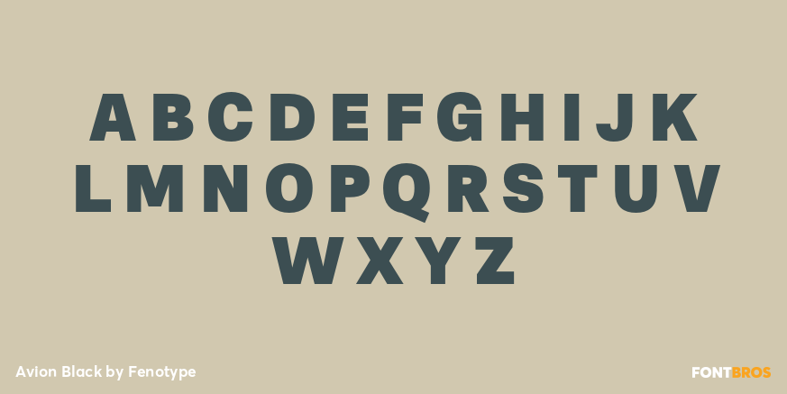 Avion Black Font Poster #1