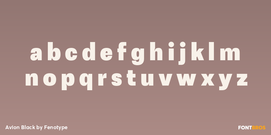 Avion Black Font Poster #1