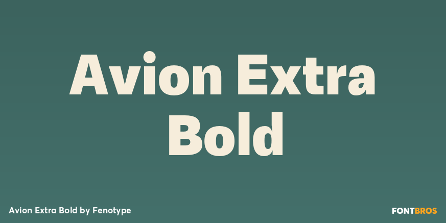 Avion Extra Bold Font Poster #1