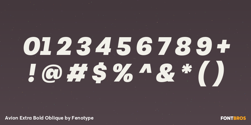 Avion Extra Bold Oblique Font Poster #1