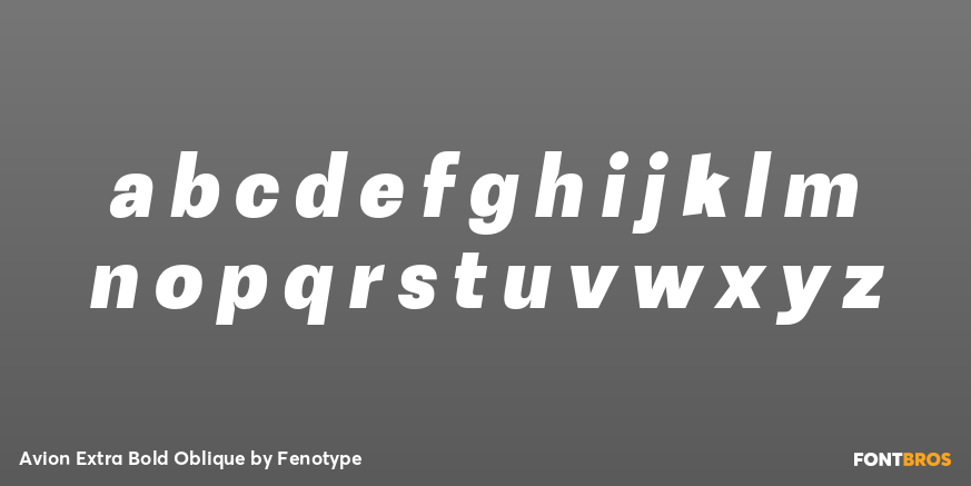 Avion Extra Bold Oblique Font Poster #3