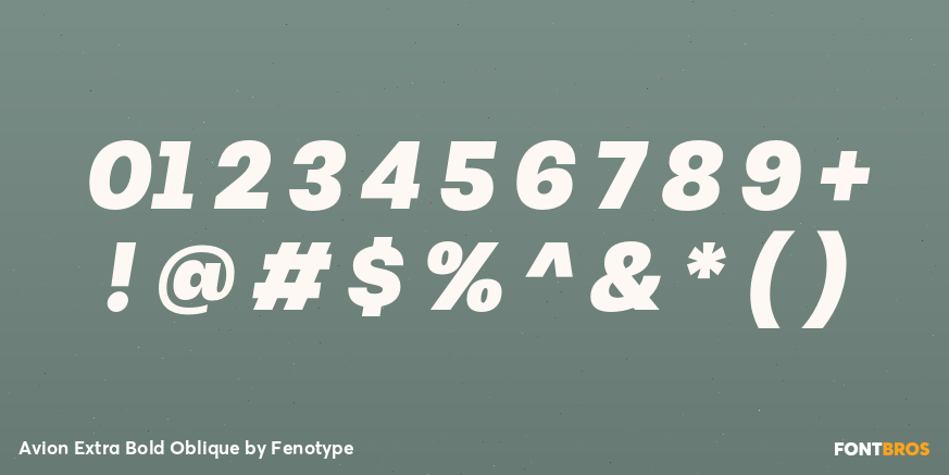 Avion Extra Bold Oblique Font Poster #4