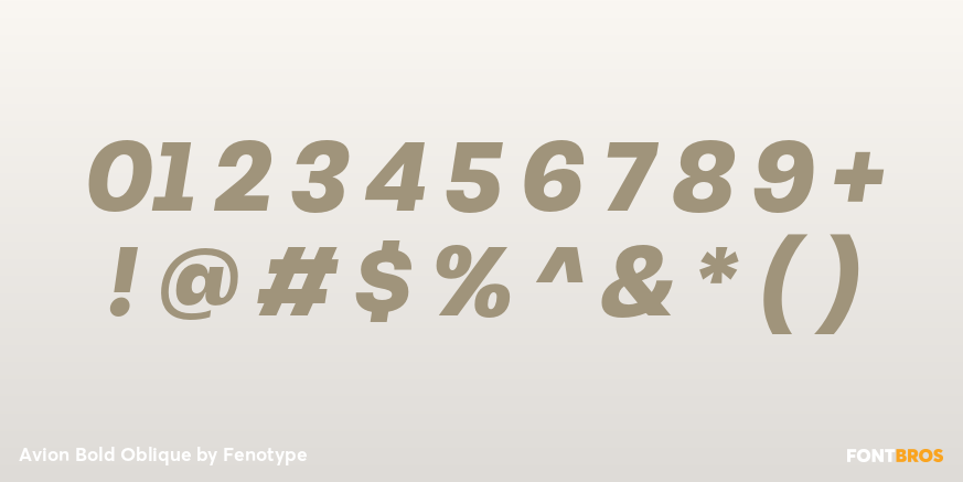 Avion Bold Oblique Font Poster #1