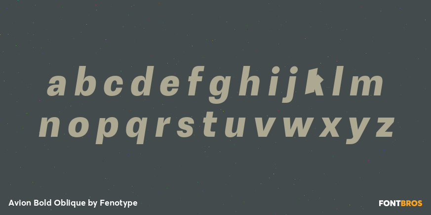 Avion Bold Oblique Font Poster #1