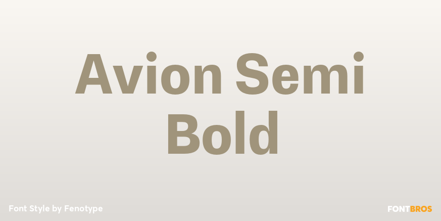 Avion Semi Bold Font Poster #1