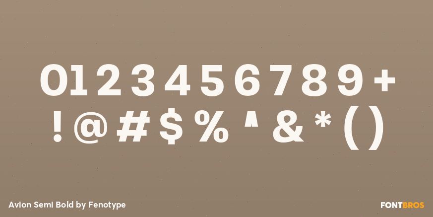 Avion Semi Bold Font Poster #1