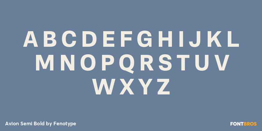 Avion Semi Bold Font Poster #1