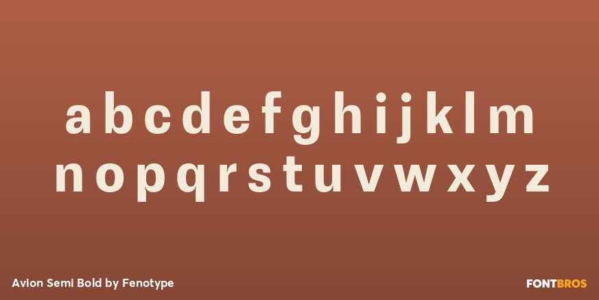 Avion Semi Bold Font Poster #1