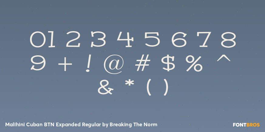 Malihini Cuban BTN Expanded Regular Font Poster #1