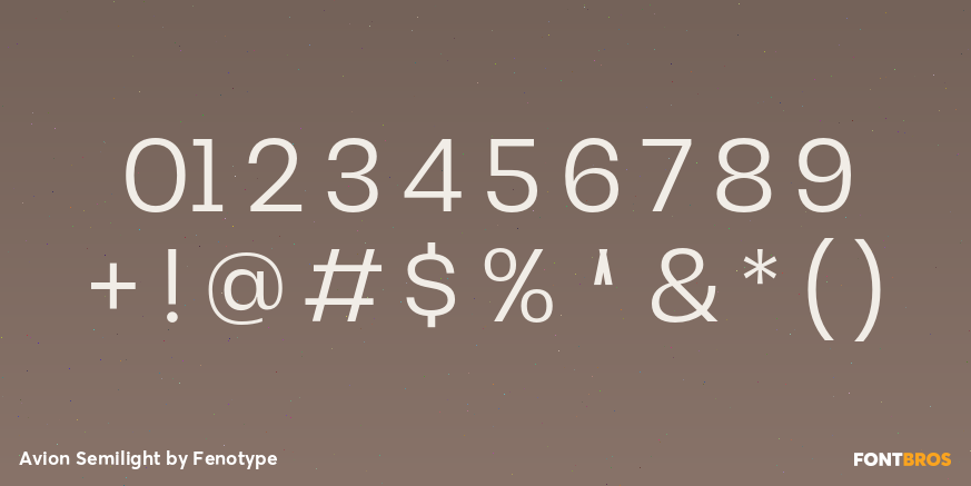Avion Semilight Font Poster #1