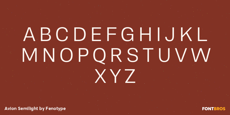 Avion Semilight Font Poster #2