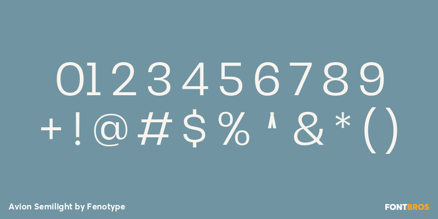 Avion Semilight Font Poster #4