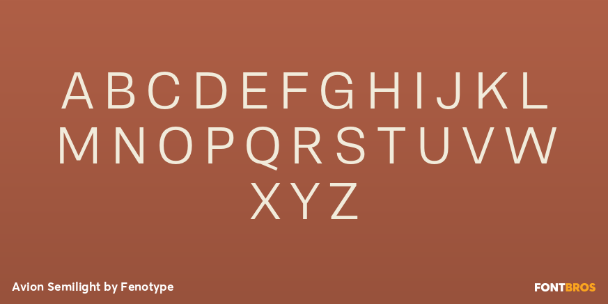 Avion Semilight Font Poster #1