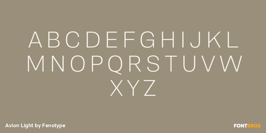 Avion Light Font Poster #2