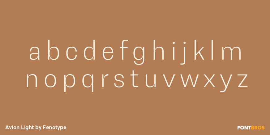 Avion Light Font Poster #3