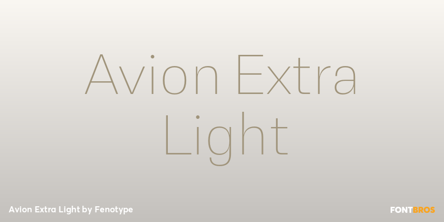 Avion Extra Light Font Poster #1