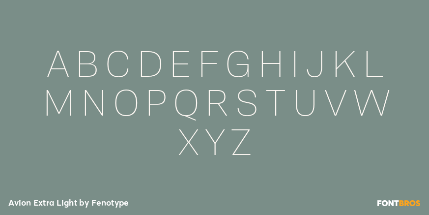Avion Extra Light Font Poster #2