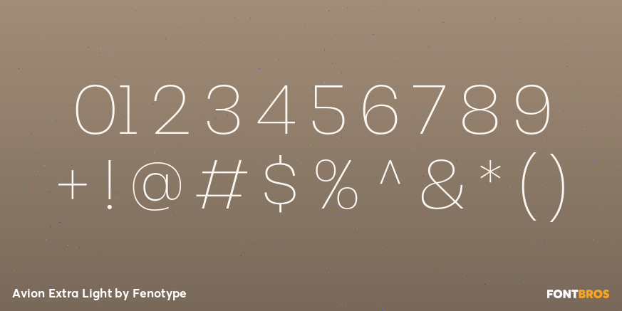 Avion Extra Light Font Poster #4