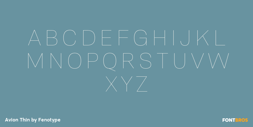 Avion Thin Font Poster #2