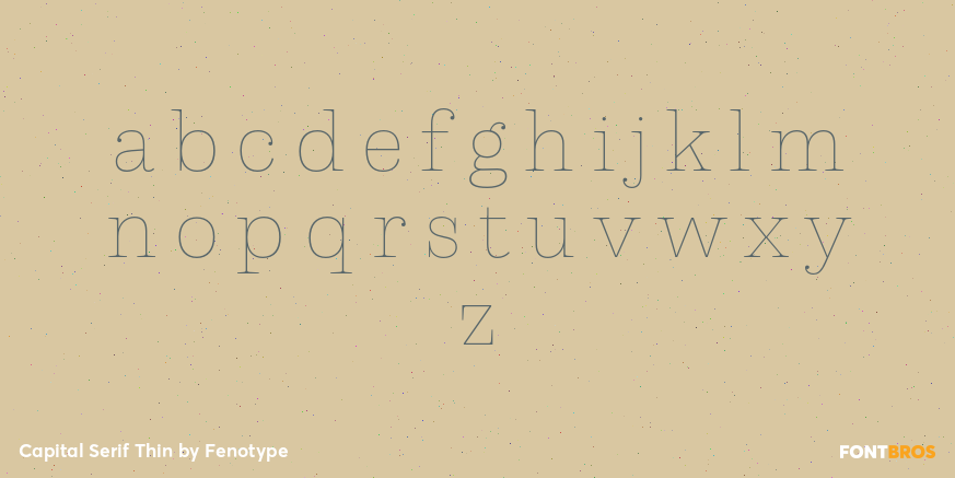 Capital Serif Thin Font Poster #3