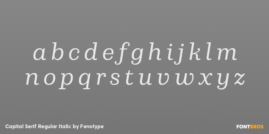 Capital Serif Regular Italic Font Poster #3