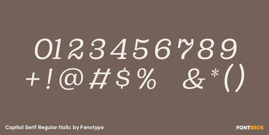 Capital Serif Regular Italic Font Poster #4