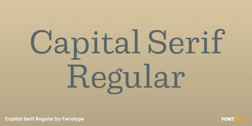 Capital Serif Regular Font Poster #1