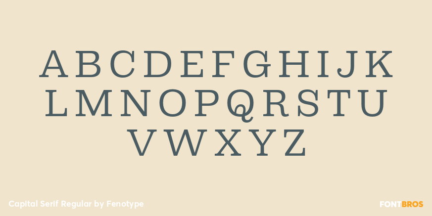 Capital Serif Regular Font Poster #2
