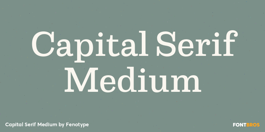 Capital Serif Medium Font Poster #1