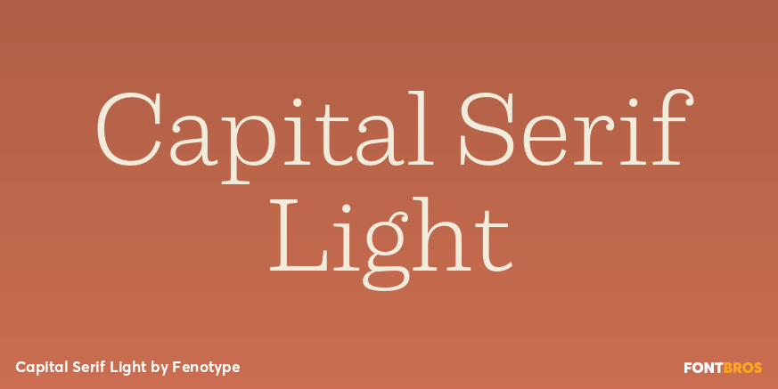 Capital Serif Light Font Poster #1