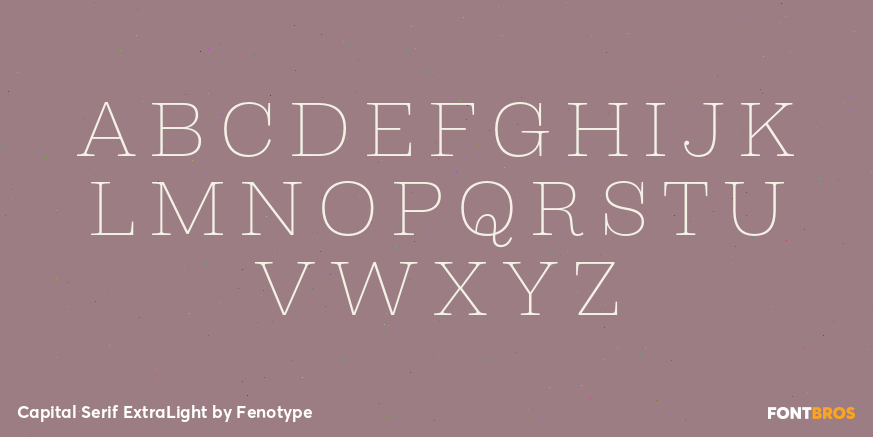 Capital Serif ExtraLight Font Poster #2