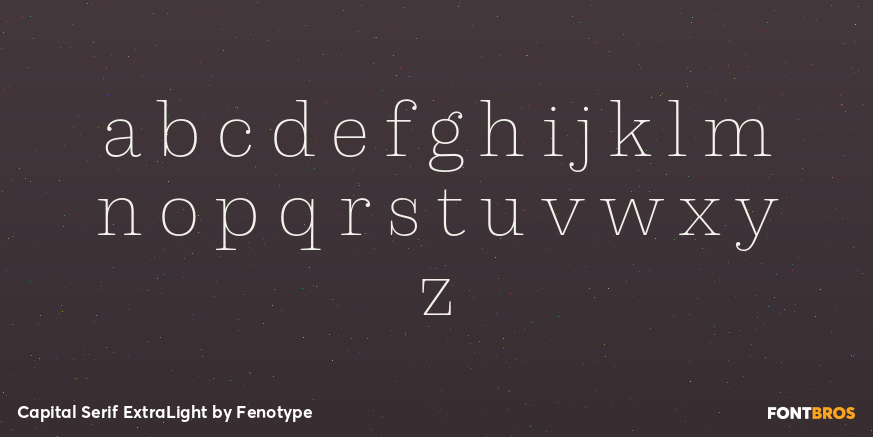 Capital Serif ExtraLight Font Poster #3