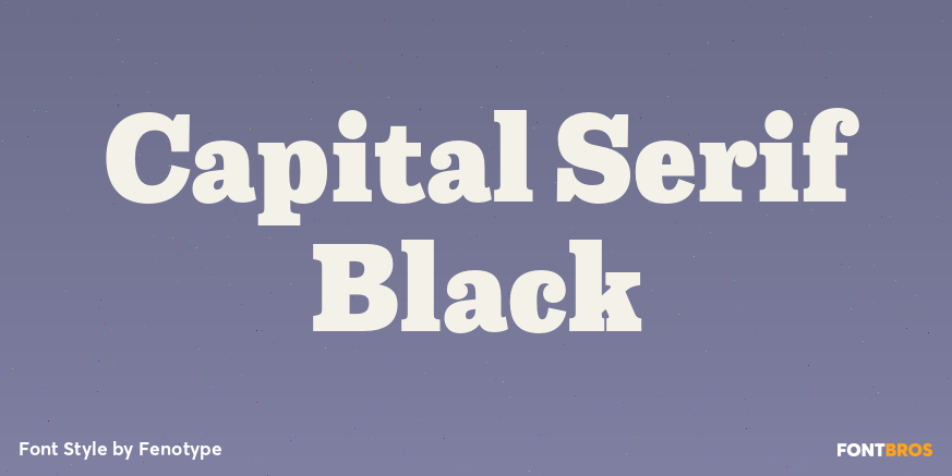 Capital Serif Black Poster