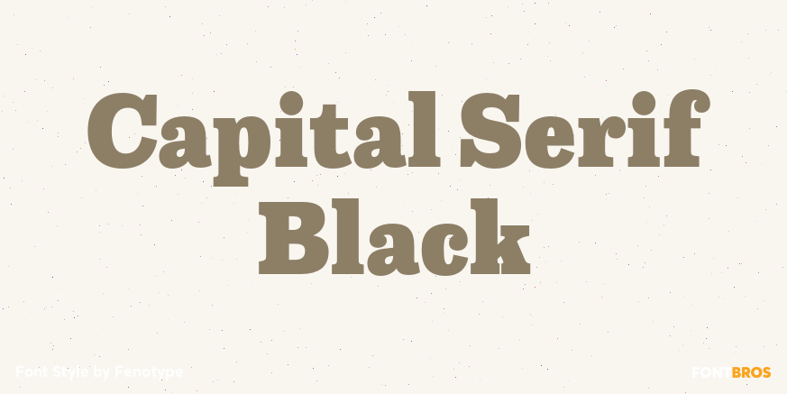 Capital Serif Black Poster