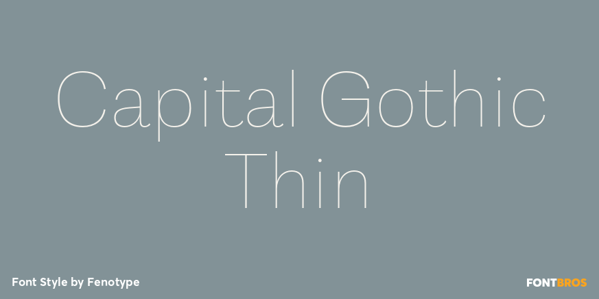 Capital Gothic Thin Font Poster #1