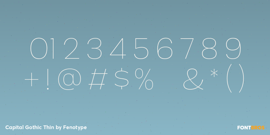 Capital Gothic Thin Font Poster #1