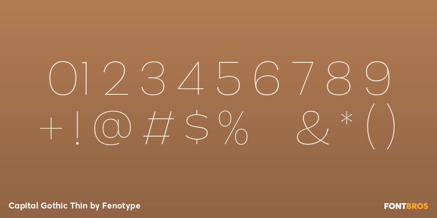 Capital Gothic Thin Font Poster #4