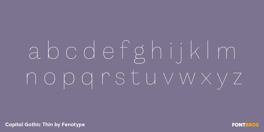 Capital Gothic Thin Font Poster #1