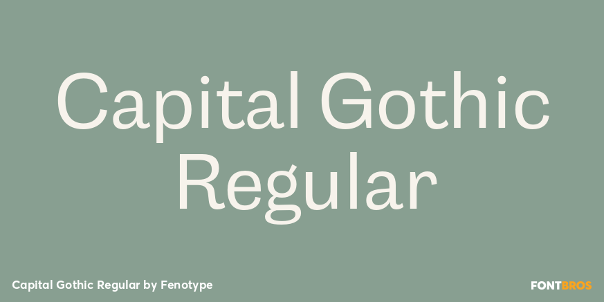 Capital Gothic Regular Font Poster #1