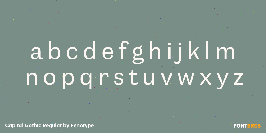 Capital Gothic Regular Font Poster #3