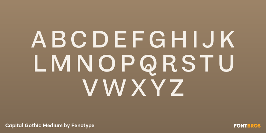 Capital Gothic Medium Font Poster #2