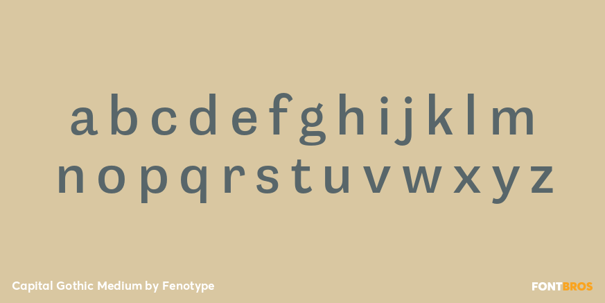 Capital Gothic Medium Font Poster #3