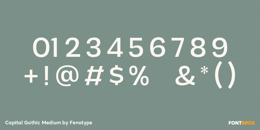 Capital Gothic Medium Font Poster #4