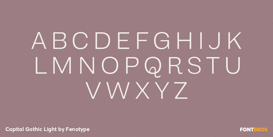 Capital Gothic Light Font Poster #2