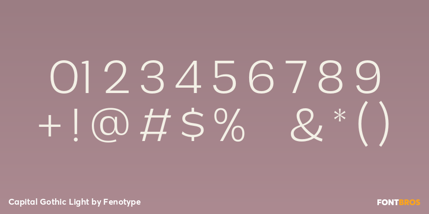 Capital Gothic Light Font Poster #4