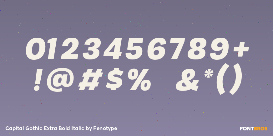 Capital Gothic Extra Bold Italic Font Poster #4