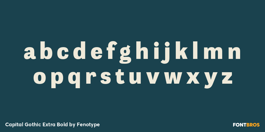 Capital Gothic Extra Bold Font Poster #3