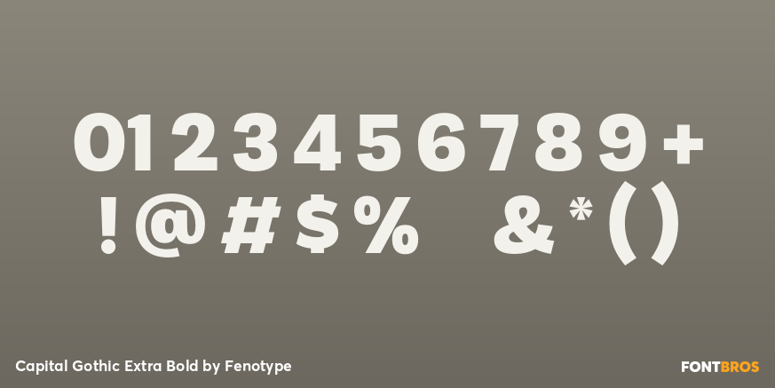 Capital Gothic Extra Bold Font Poster #4